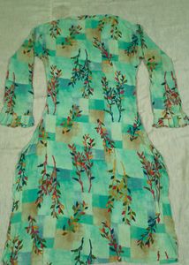 Green Floral Print Kurti