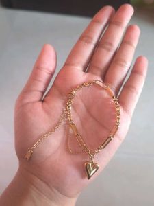 Golden Heart Personalized Charm Bracelet