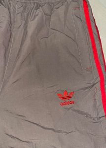 Track Pant Khaki Colour With Red Stripes