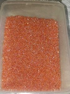 peach color embroidery beads