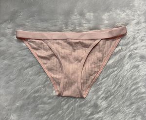 Pink Ribbed Briefs