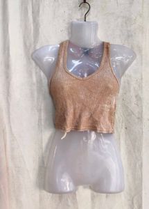 I. Ribbed Crop Tank Top