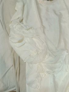 Elegant White Kurta Set with Flared Sleeves