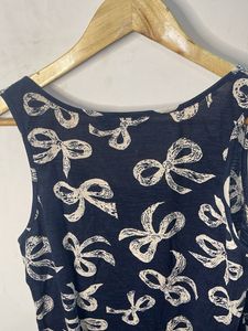 Dorothy Perkins Navy Bow Print Sleeveless Top
