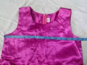 Vibrant Pink Ruffled Party Dress
