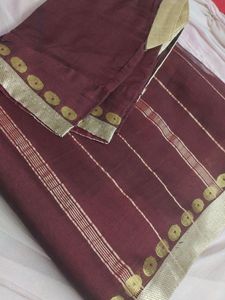 Maroon Like Cotton Saree