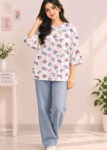 Cute Cartoon Print Crop Top