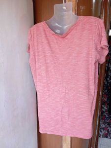 Pink V-Neck T-Shirt