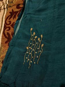 peacock green colour kurta for women