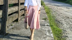 Elegant Satin Midi Skirt