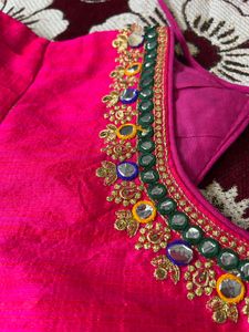 Vibrant Pink Embroidered Blouse