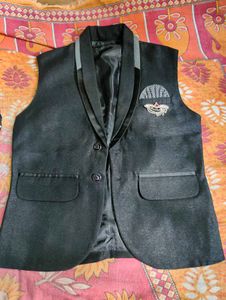 Stylish Black Suit Vest &amp; Pants Set For Kids