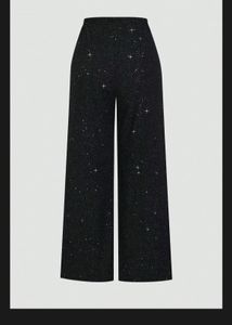 Sparkly Halter Neck Top &amp; Wide Leg Pants Set
