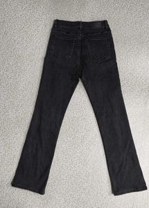 Dark Wash Flare Jeans with Slits