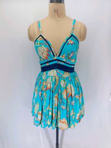 Bohemian Floral Print Mini Dress