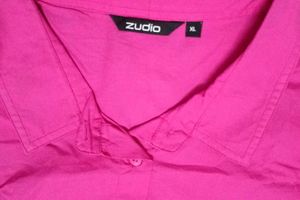 Pink Zudio Women's Short Sleeve Shirt – XL