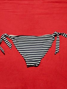 Navy Striped Bikini Bottom
