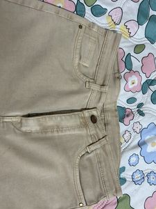 Women Straight Fit Denim Camel Colored Jeans