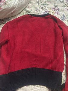 Red Trim Cardigan