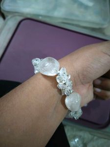 SPHATIK GEMSTONE CRYSTAL BRACELET FOR MEN/WOMEN