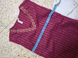 Maroon Kurta Set with Dupatta