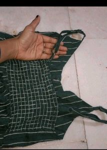 Green Striped Button-Down Midi Dress