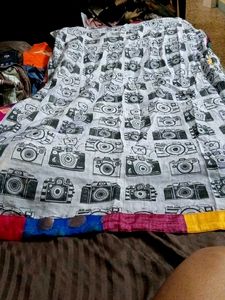 Camera Print Cotton Duppata