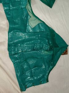 Emerald Green Embroidered Saree with blouse