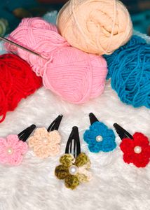 🔥 MEGA SALE OFFER 🔥Crochet Flower Hair Clips