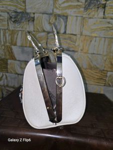 Elegant White Clutch with Embellishments