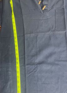 Men's Blue Casual Short Kurti in pure cotton