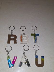 Any1Resin Letter Keychains - Handmade Initial Cha