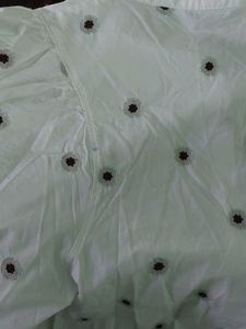 White Embroidered Midi Dress
