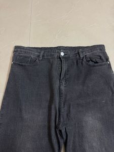 Grey Wide Leg Jeans