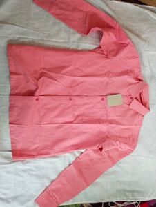 Coral Pink Collared Shirt