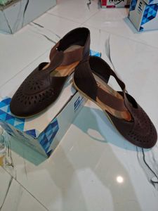 Stylish Brown Cutout Flats