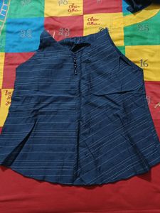 Two piece navy blue top