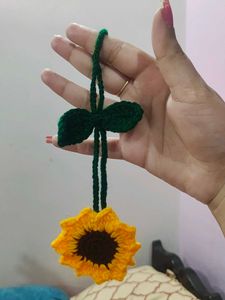 Handmade Crochet Sunflower tie