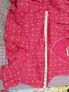 Ridhi Mehra Ruby Pink Georgette Foil Set