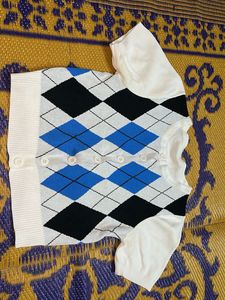 Argyle Knit Cardigan