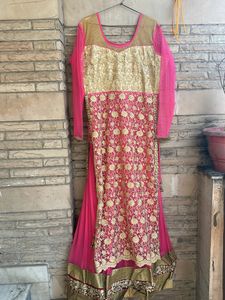 Heavy Work Anarkali Suit With Dupatta And Pajami