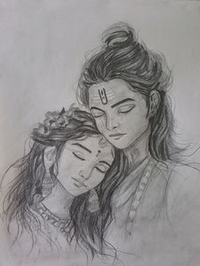shiv shakti sketch 💖✨️