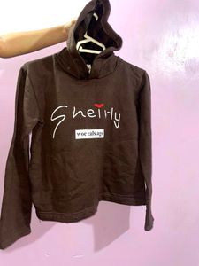 Brown crop hoodie