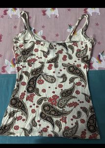 Y2k Paisley Print Camisole Top