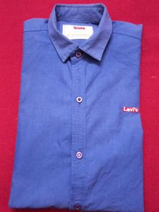 USED FULL SLEEVE Levi's Men's Blue Casual Shirt