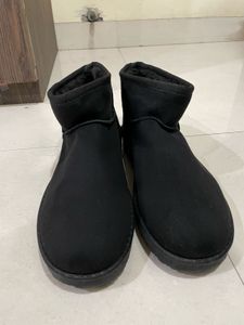 Truffle Collection Suede Fur Boots Ankle Length
