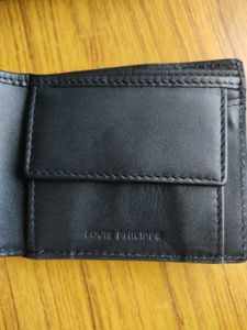 Louis Philippe Black Textured Wallet