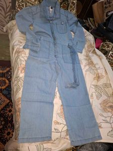 Light Wash Denim Jumpsuit