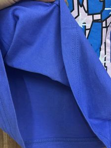Blue DUMP HIM Crop Top