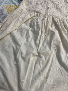 Elegant White Embroidered Kurta